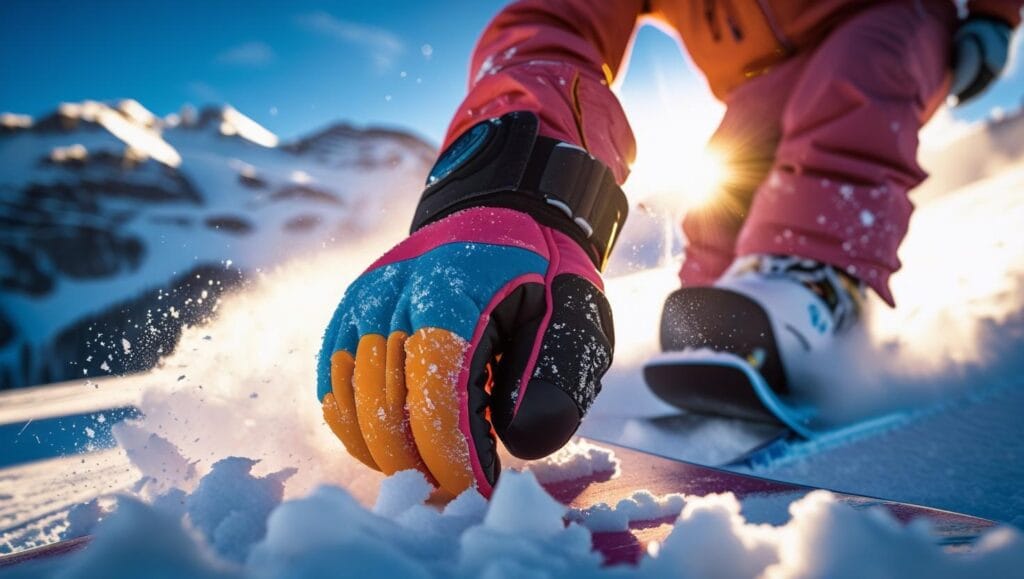 why snowboarders wear mittens