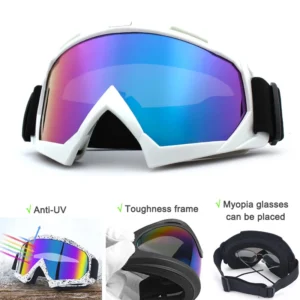 Skiing Goggles Windproof Cycling Motorcycle Snowboard Goggles Anti-Fog Anti-Scratch Dustproof Eyewear Outdoor Sports Goggles