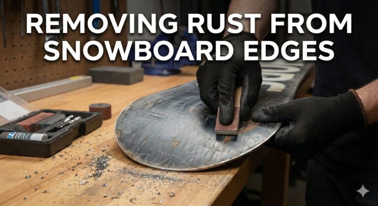 Removing rust from snowboard edges
