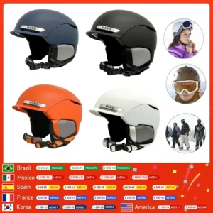 Ski helmet integrated with warm PC+EPS outdoor sports snowboard, light color, high-quality helmet for men and women