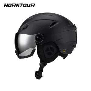 Horntour New Ski Helmet Anti-impact  Cycling Ski Snowboard Sport Helmet with Anti-fog Goggles Adult Outdoor Sports Safety Helmet