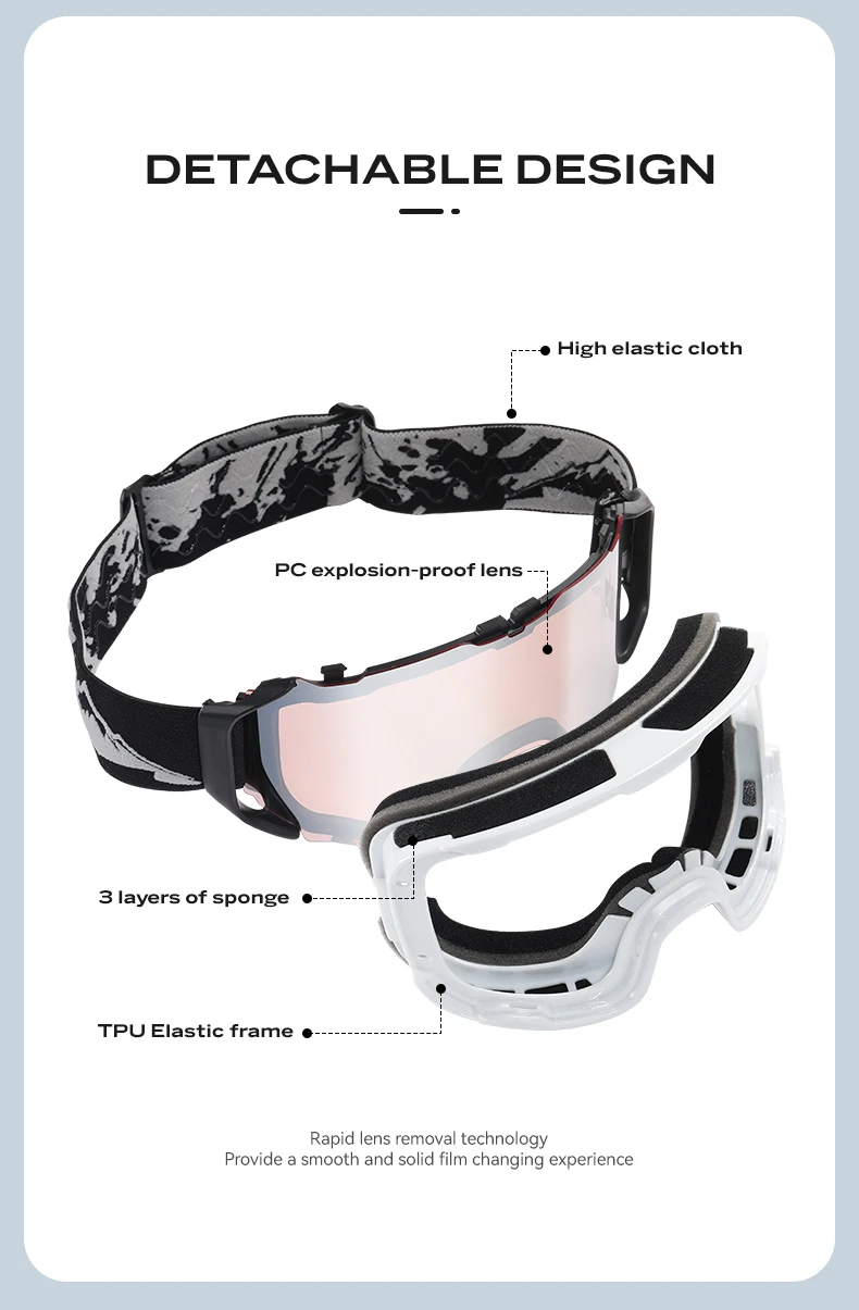 New Ski Goggles Double Layers Anti-Fog Skiing Glasses Men Women Snowmobile Eyewear Winter Outdoor Windproof Snowboard Goggles - Image 15