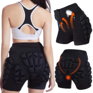 3D Protective Padded Shorts Breathable Winter Snowboarding Impact Shorts EVA Short Pants Protection for Hip Butt and Tailbone