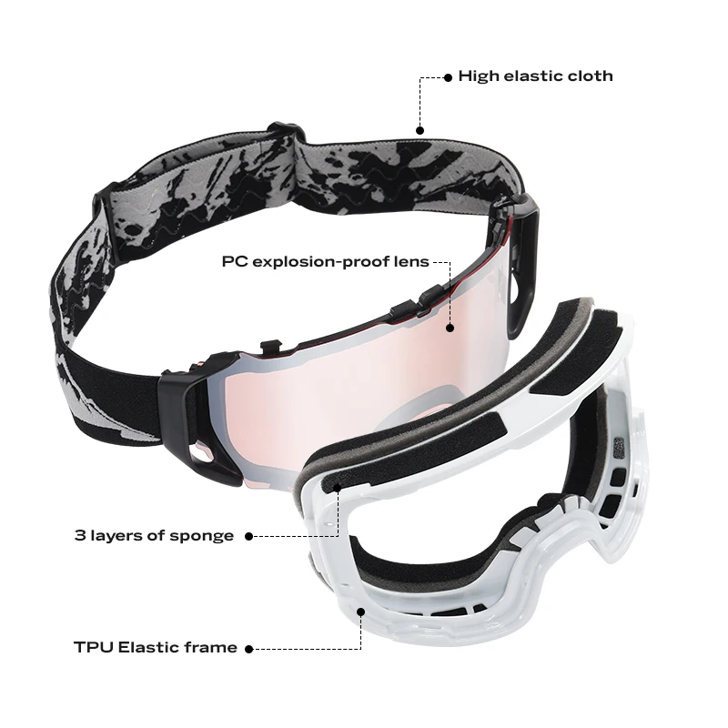 New Ski Goggles Double Layers Anti-Fog Skiing Glasses Men Women Snowmobile Eyewear Winter Outdoor Windproof Snowboard Goggles - Image 4