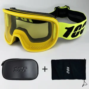 100 Ski Goggles Double Layers Anti-fog UV400 Snowboard Snow Goggles Snowmobile Glasses Eyewear Outdoor Sport Skiing Eyewear