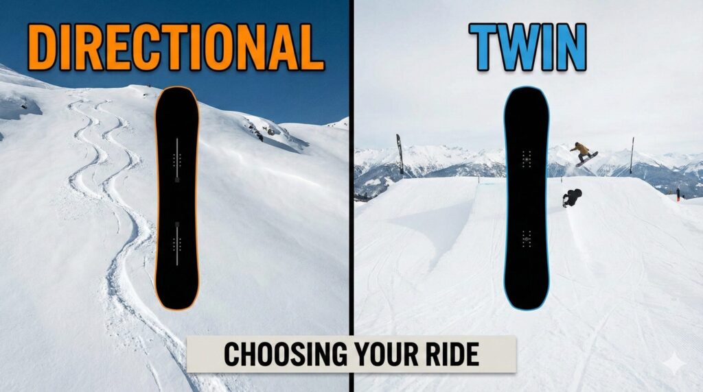 directional vs twin snowboard