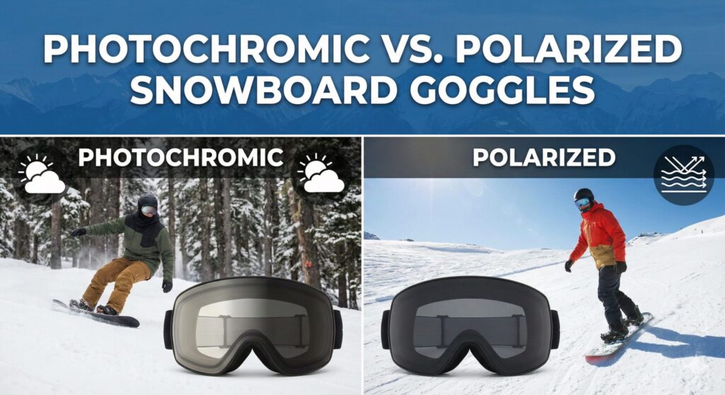 Photochromic vs. Polarized Snowboard Goggles