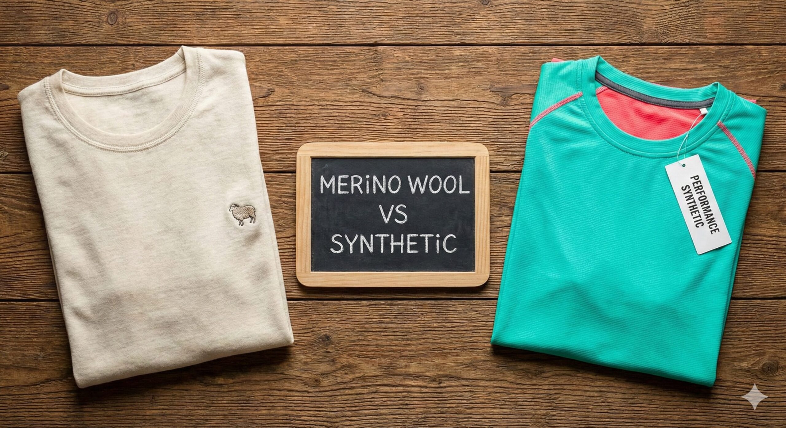 Texture comparison of wool fabric vs synthetic technical fabric